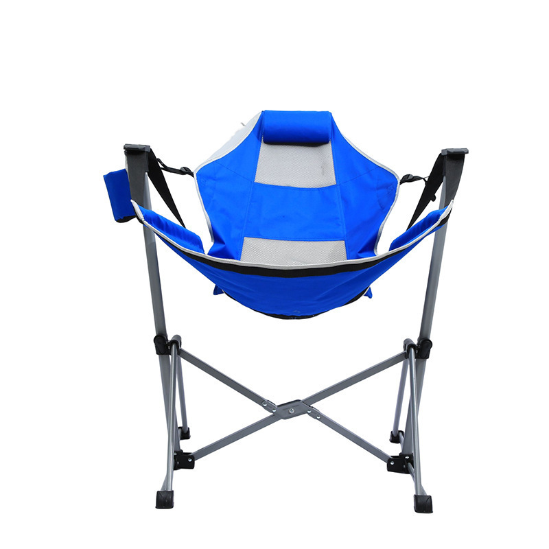 Small Size Kid Portable Hammock Camping Chair Folding Camping Rocking Chair Swing Lounger with Headrest and Cup