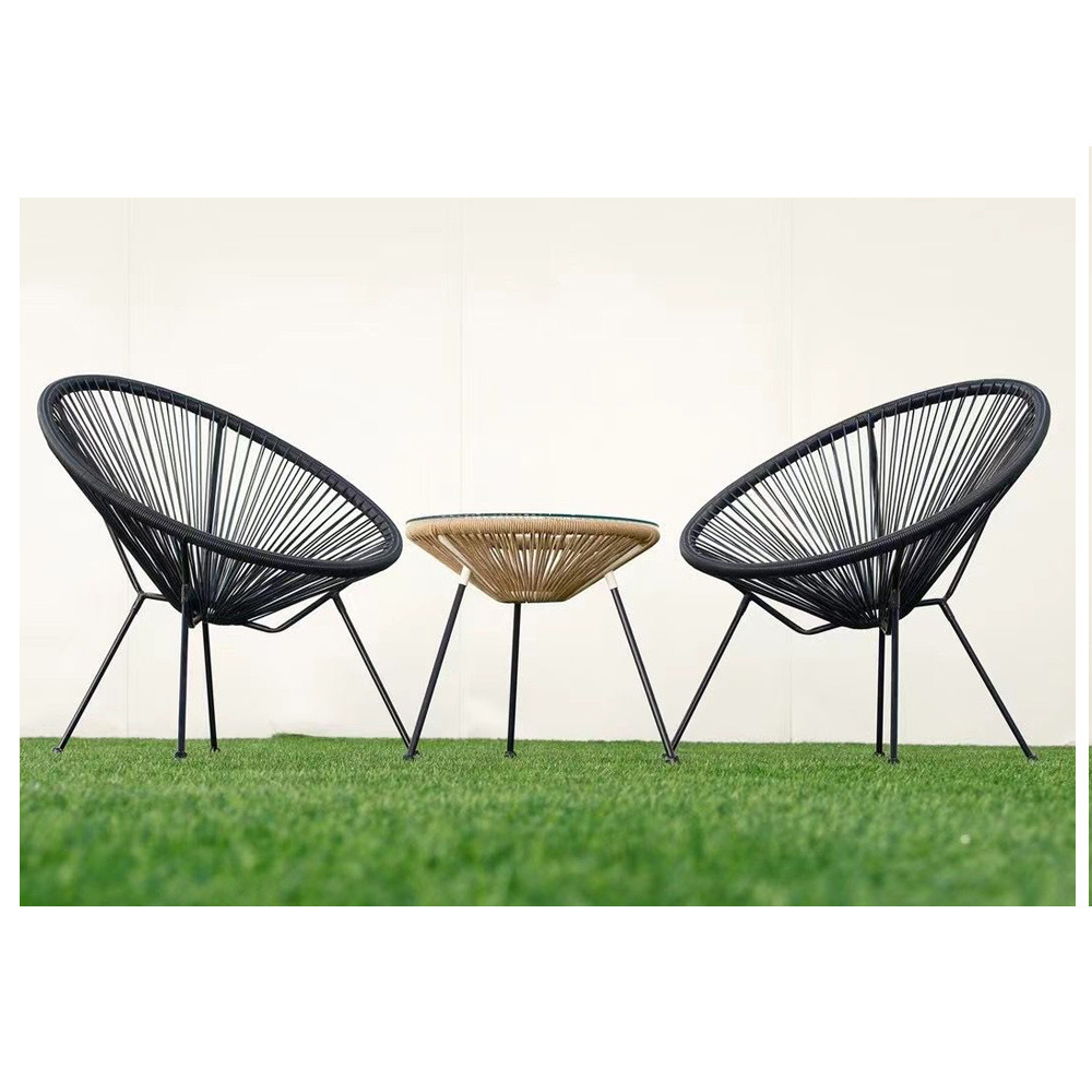 Outdoor Garden Lounger Rattan Egg Chair Acapulco Black Outdoor Patio Wicker Chair Rattan Garden Chair With 4 Legs