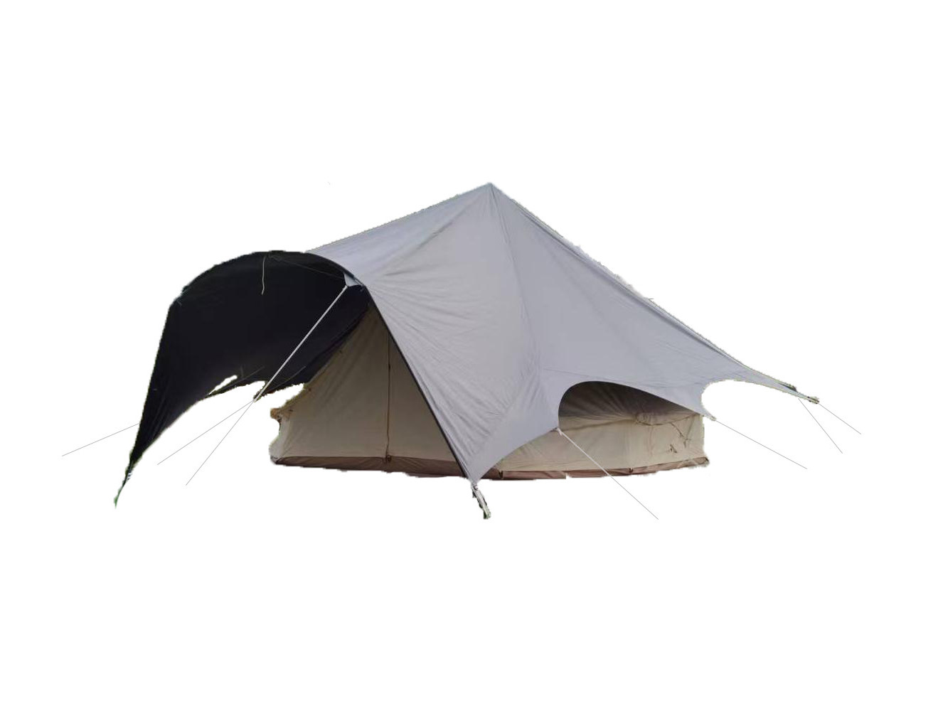 5M Bell Tent Protector Rain Fly Roof Tarp Waterproof Oxford Shelter for Glamping Yurt Bell Tent Tent Accessories