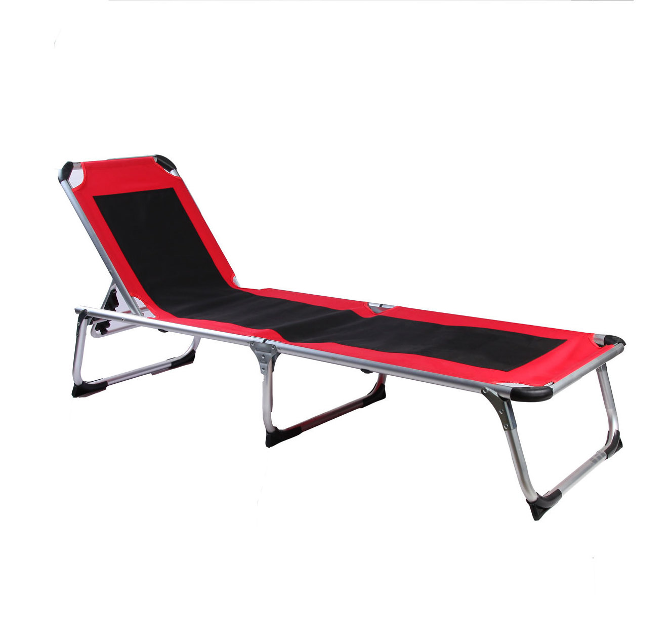 4-Position Heavy Duty Outdoor Patio Folding Beach Bed Outdoor Aluminium Folding Sun lounger With with Canopy