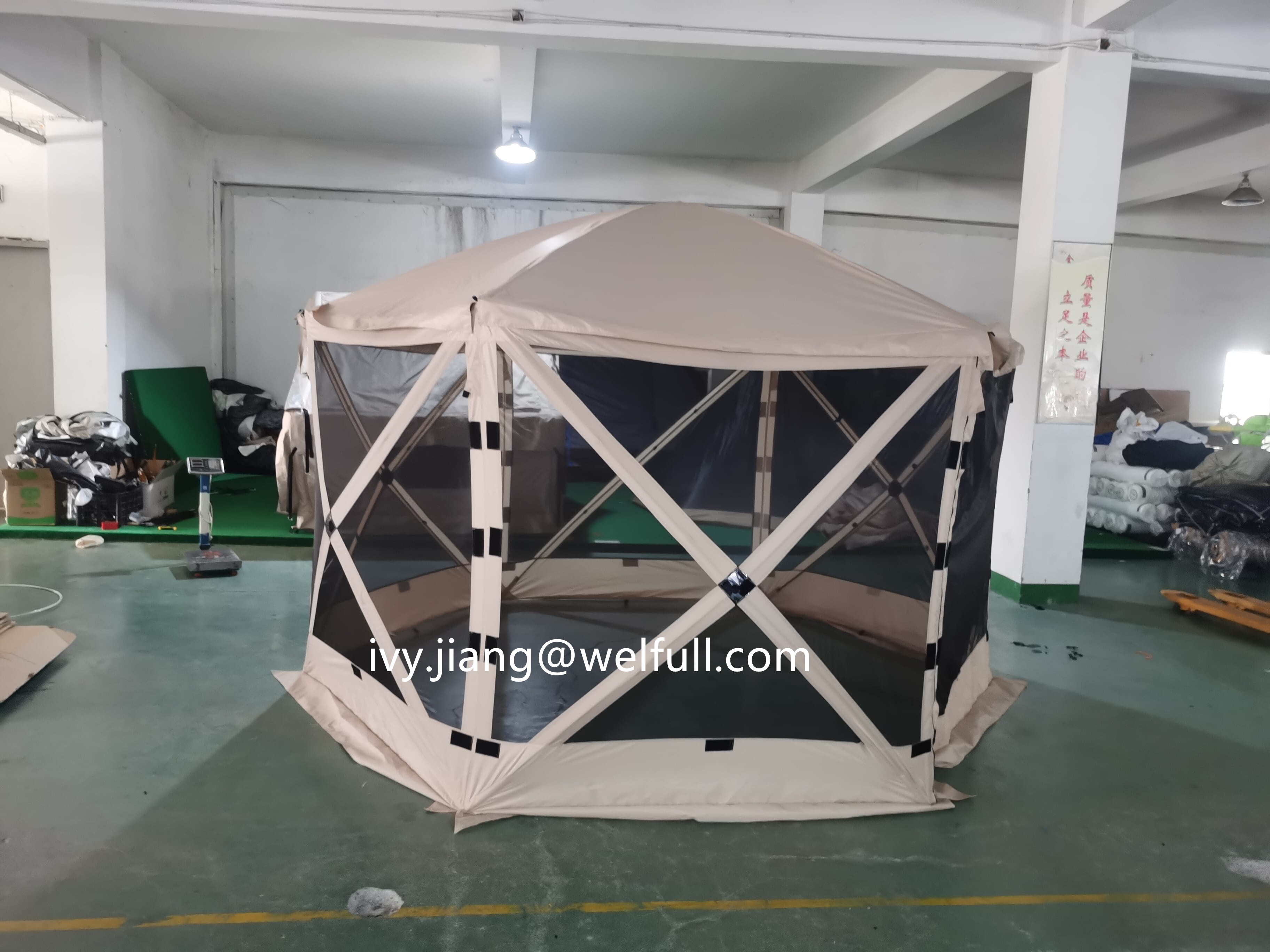 Customized Outdoor Garden Pop Up Screen House Gozebo Tent Camping Mesh Screen Room House 6-Sided Hub Durable Screen Tent