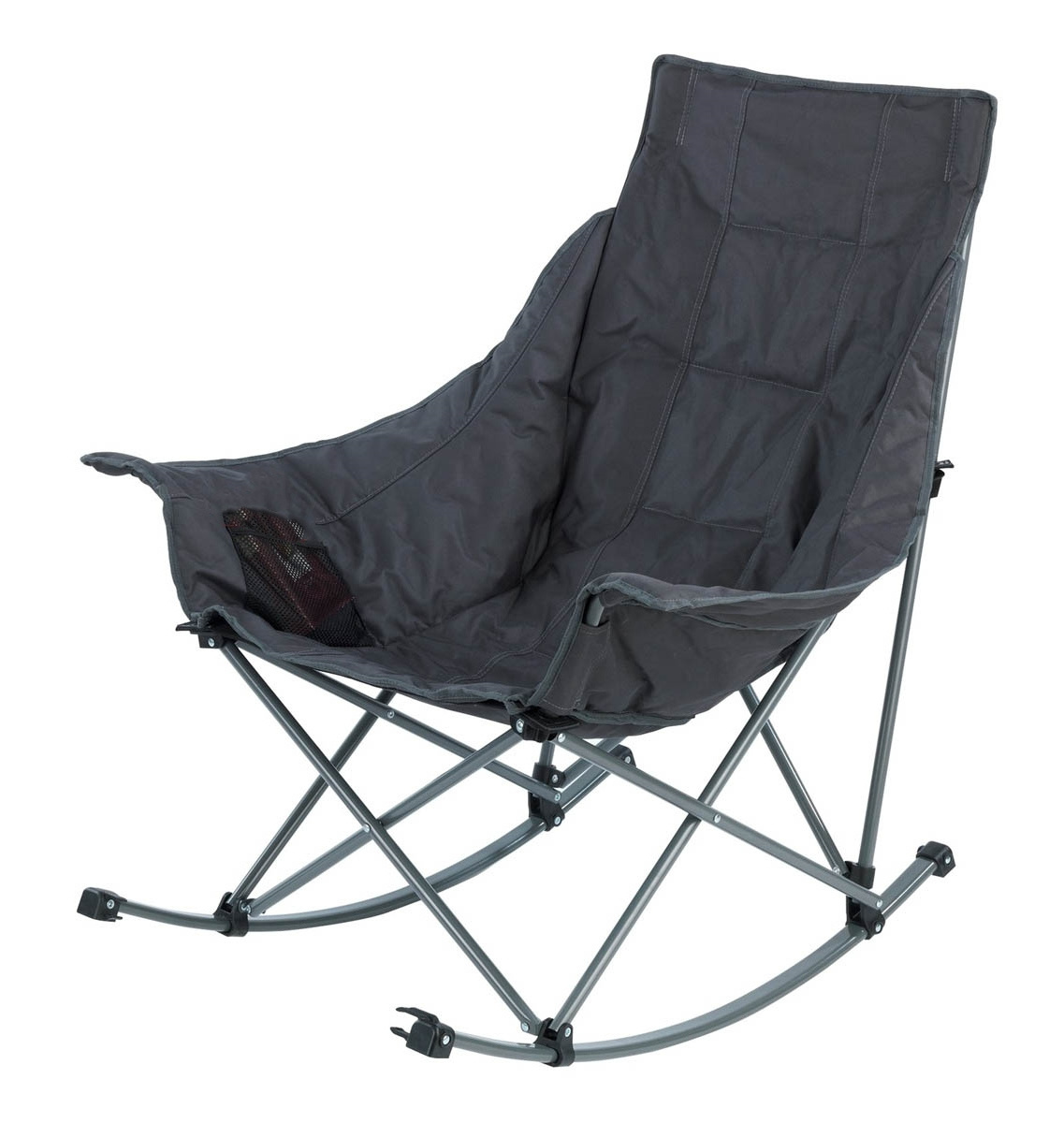 Folding Rocking Camping Chair Portable Outdoor Rocker Relax and Rock Outdoor Folding Rocking Chair with Steel Frame