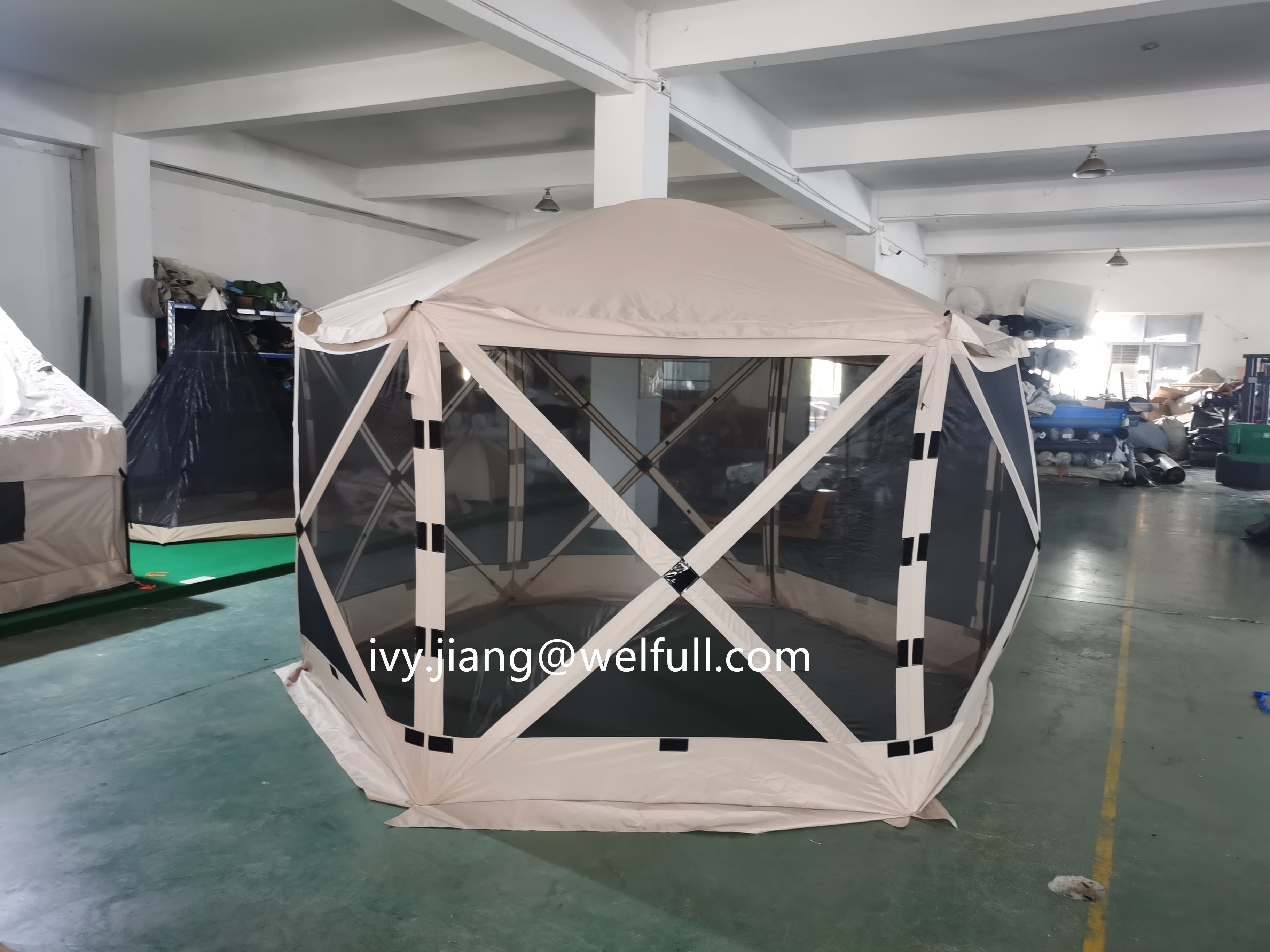 Customized Outdoor Garden Pop Up Screen House Gozebo Tent Camping Mesh Screen Room House 6-Sided Hub Durable Screen Tent