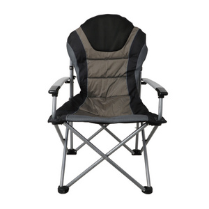 Oversized Portable Heavy Duty Folding Outdoor Padded Camping Chair Aluminum Camping Beach Chair with Armrest