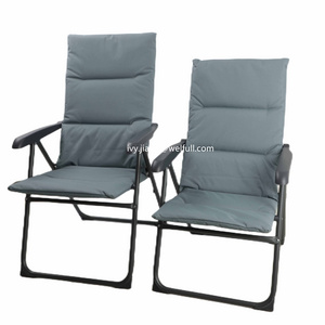 Folding Padded High Back Lawn Fishing Outdoor Chair Adjustable Outdoor Relax Folding Reclining Camping Chair