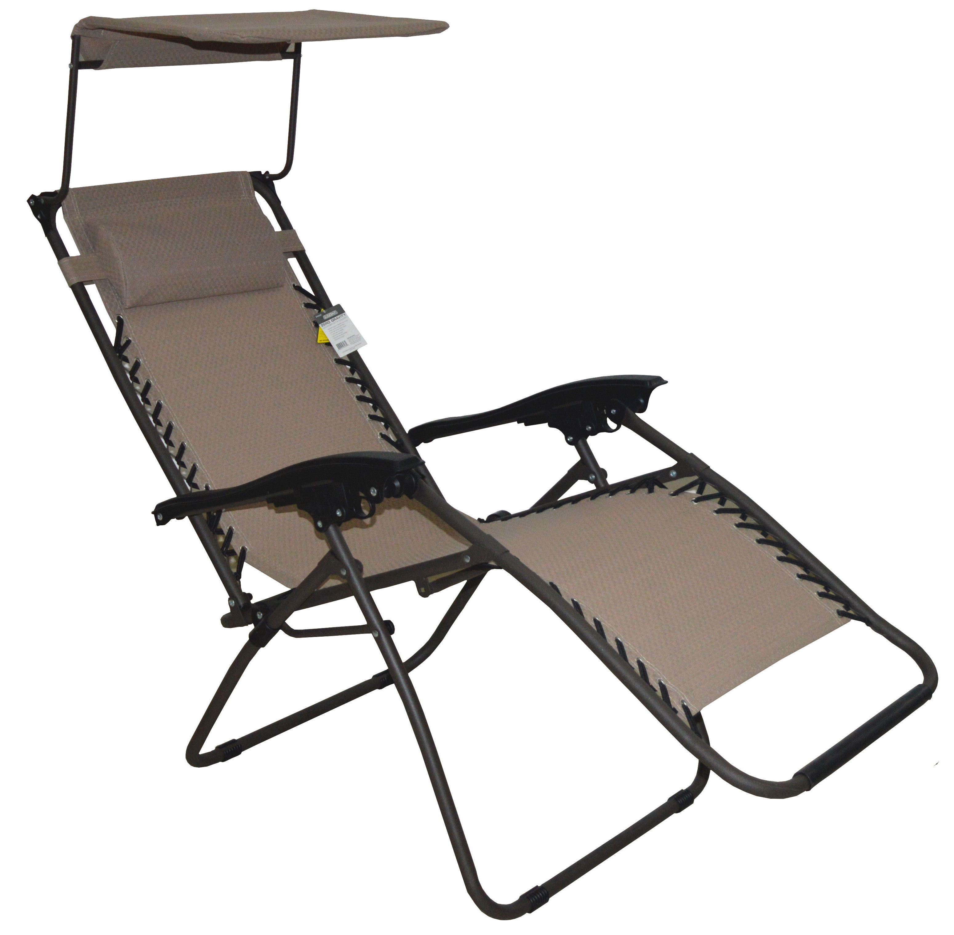 Adjustable Outdoor Patio Lawn Lounge Chair Folding Recliner Zero Gravity Chair with Canopy Shade