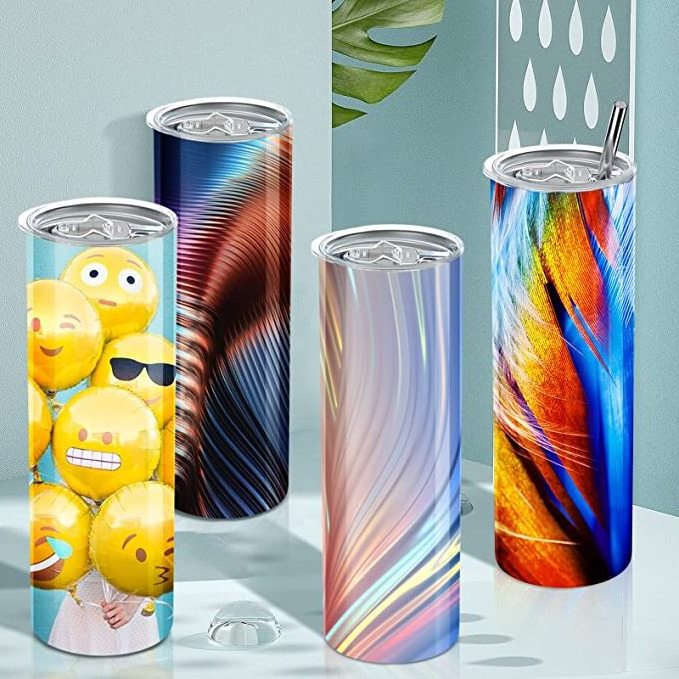 Sublimation Sports Spill Proof Flip Top Colored Wine Skinny Stainless Steel 20Oz Matte Sliver Tumbler Blanks Screw On Duo Lids