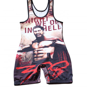 Polyester sublimated custom wrestling tights singlet