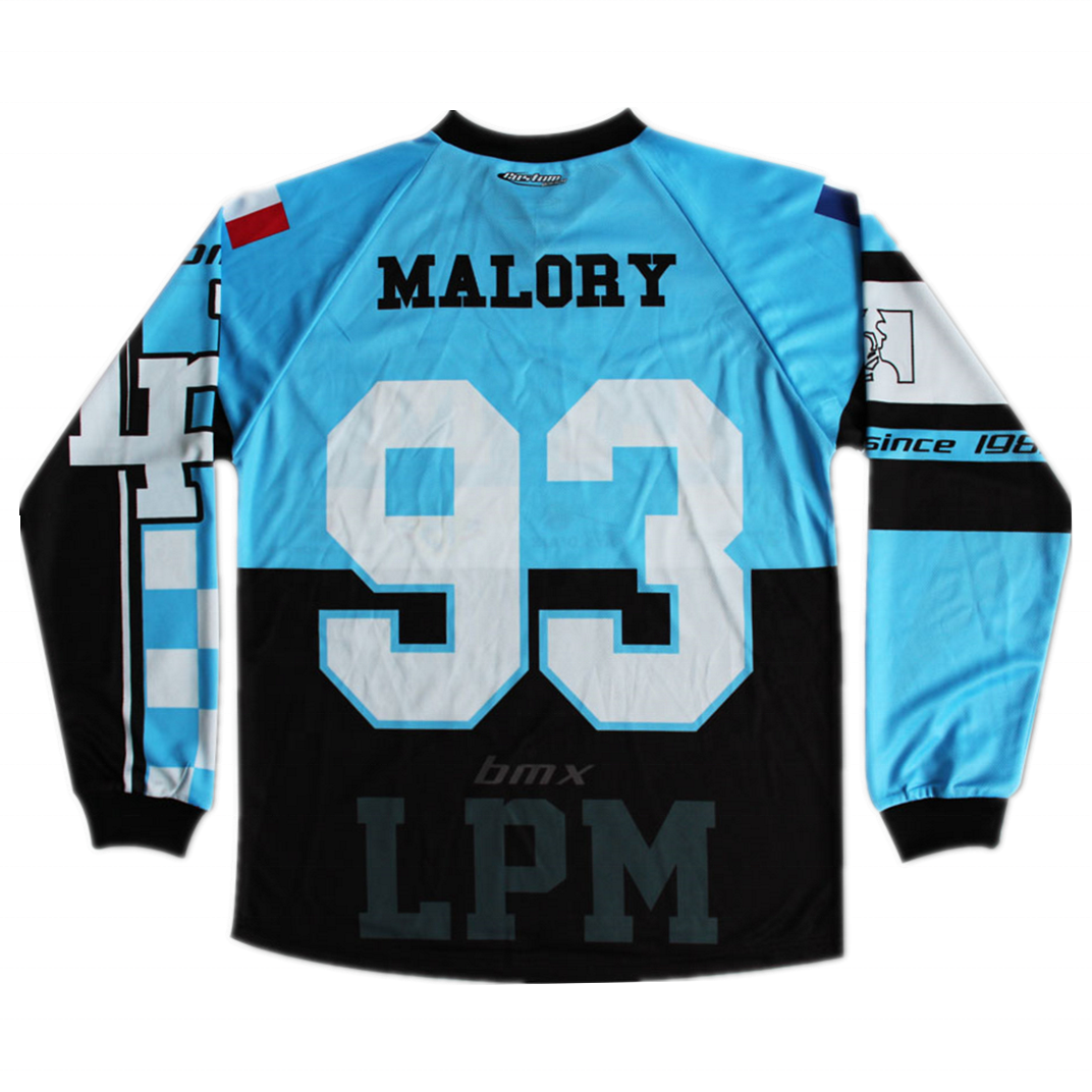 Sublimated sportswear bicycle blank motocross jerseys long sleeve  with customized label