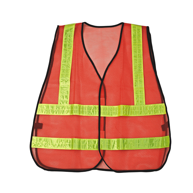 R112-2 Mesh PVC Reflective Tapes Safety Warning Clothing Vest for Construction