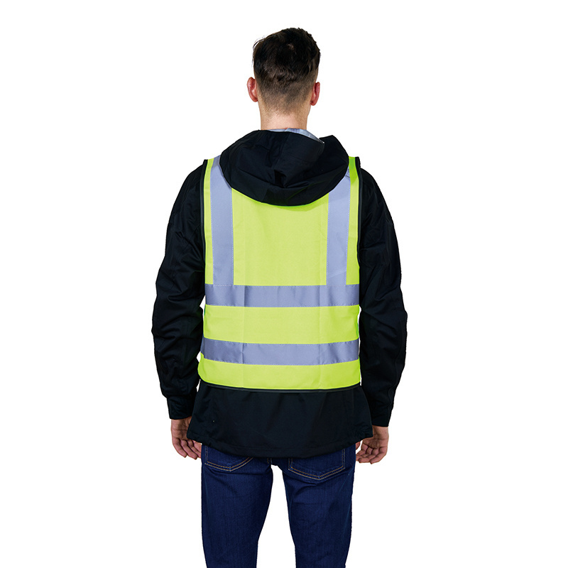 R121-ZP  Customized Logo Safety Warning Vest Highly Visibility Reflective Tape Warning Kacket Outdoor Construction