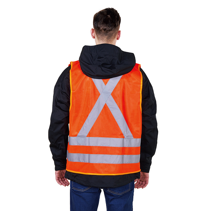 R129 Zipper Closure HIVI  Reflective shirt  Safety Vests with Chest Pocket