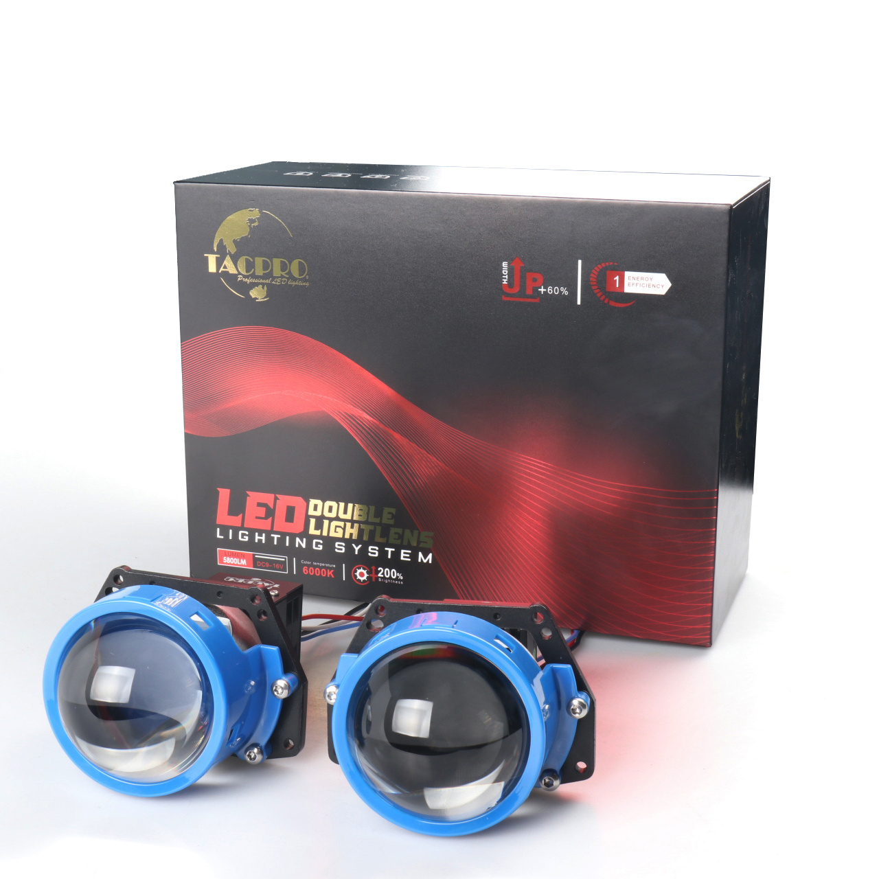 TACPRO GTR 55W Super Power H4 H7 Led Projector Lens 6000 Lumen Led Headlight Universal For Any H4 Car