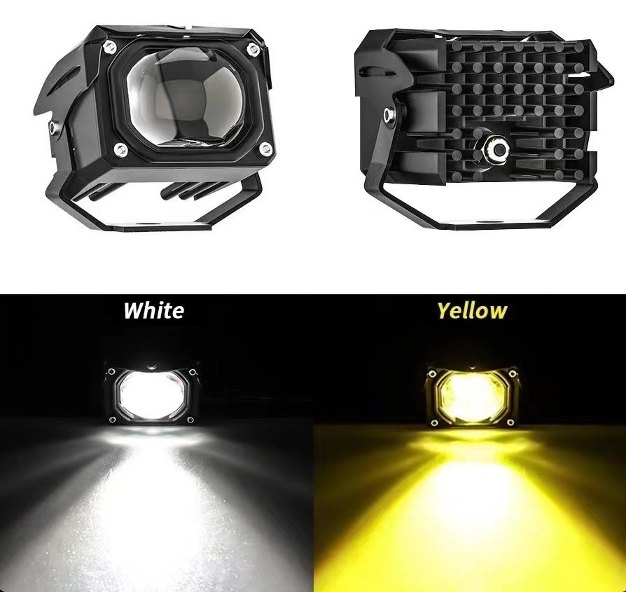 TACPRO New product driving lights fog light for car spotlight external dual color bi led lens spotlight laser bi led projector