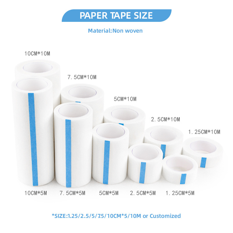 Gentle Adhesion Microporous hospital-grade Surgical paper tape for Wound dressing