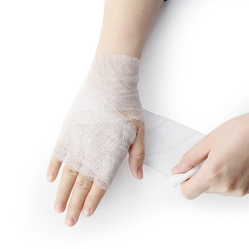 OEM Size Bleached Elastic gauze bandage Conforming First Aid PBT Bandage