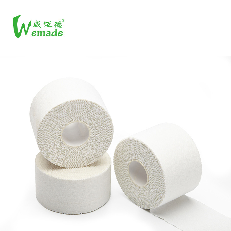 Zinc Oxide Pure Cotton Tape White Serrated Edge Hand Tear Customizable Sports Tape