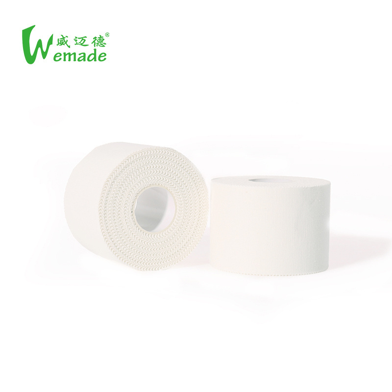 Zinc Oxide Pure Cotton Tape White Serrated Edge Hand Tear Customizable Sports Tape