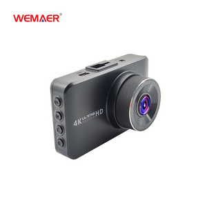 Wemaer Hd Front 4K Rear 1080P Camera Mini Back Up  Dvr With Gps Wifi Recorder Universal Built-In Battery Black Box