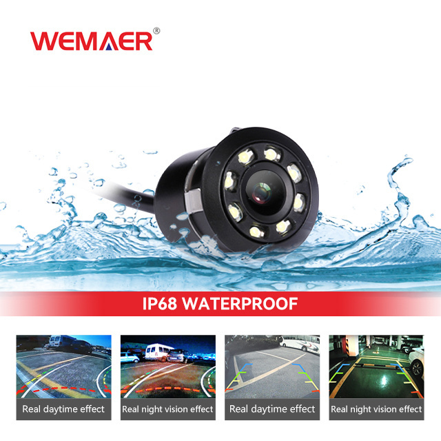 Wemaer Oem Factory Ahd Camera Car Metal Led Light Automotive Waterproof Mini Night Vision Backup Reverse Camera For Vw Uv Audi