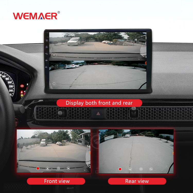 Wemaer Front Rear Dual Recorder 2 Way Cameras 3D Android 10 IPS Screen 9 Inch 2+32G DPS Carplay Navigation System Car DVD Player