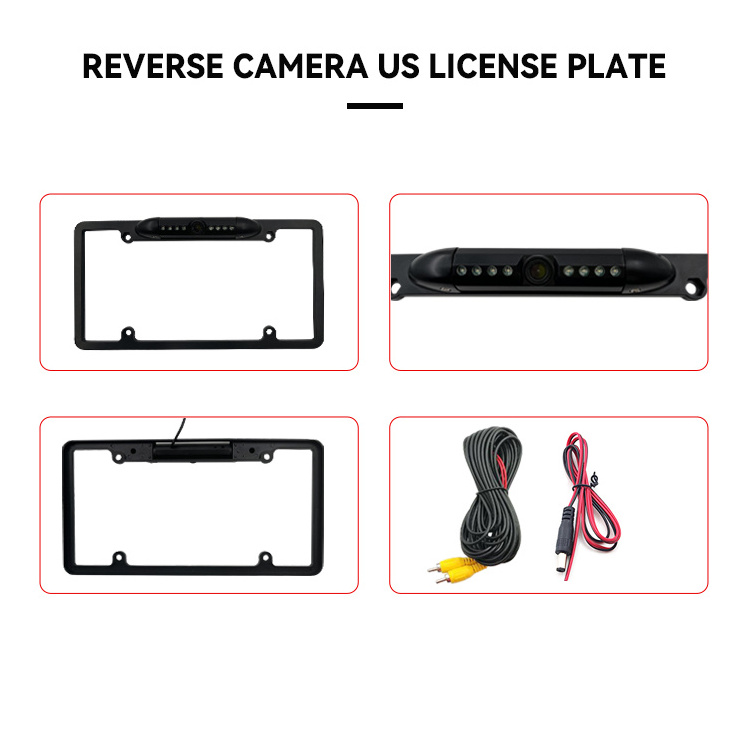 Wemaer Night Vision IR Rear View Camera EU License Plate Frame Car Reverse Camera Waterproof Back Up Camera For Monitor GPS