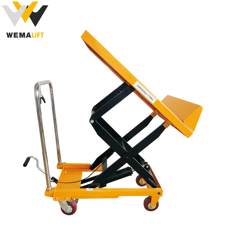 500kg customized triple scissor hydraulic manual lift table