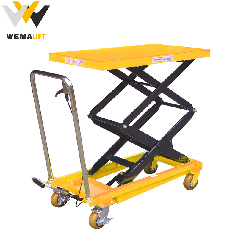 Lift table hydraulic mobile container load ramp with support legs for hot sale lifting platform foot pump