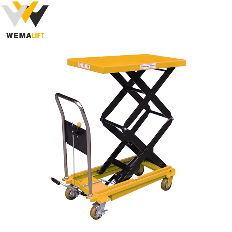 Lift table hydraulic mobile container load ramp with support legs for hot sale lifting platform foot pump