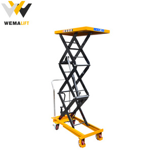 500kg customized triple scissor hydraulic manual lift table