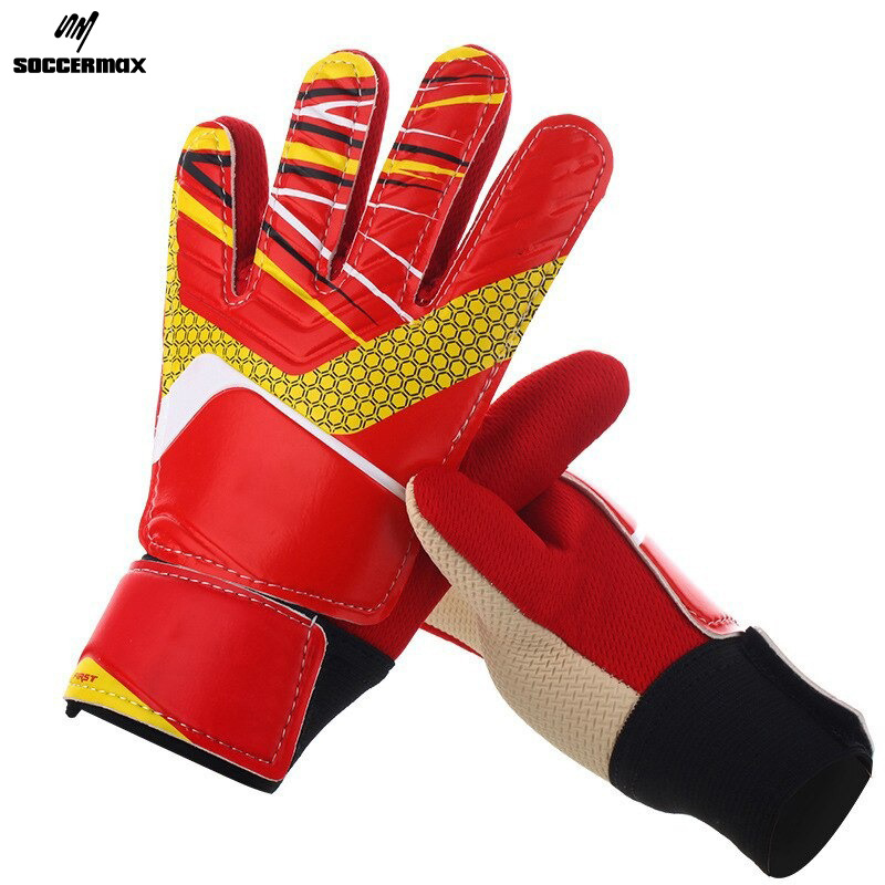 Professional Goalkeeper Gloves Kids Child Goalie Soccer Gloves Team Game 5 Fingers Protection Non-slip Boys Football Latex Glove