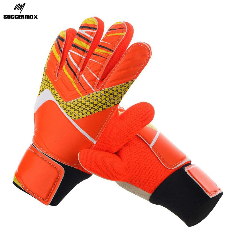 Professional Goalkeeper Gloves Kids Child Goalie Soccer Gloves Team Game 5 Fingers Protection Non-slip Boys Football Latex Glove