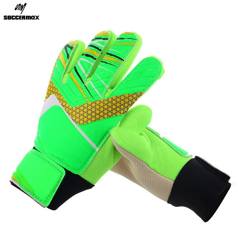 Professional Goalkeeper Gloves Kids Child Goalie Soccer Gloves Team Game 5 Fingers Protection Non-slip Boys Football Latex Glove