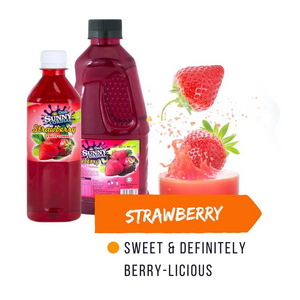 High Quality Malaysia Ooh Sunny Pure Natural Strawberry Real Fruit Juice High Concentrated Mixer 500ml or 1 Litre Packaging