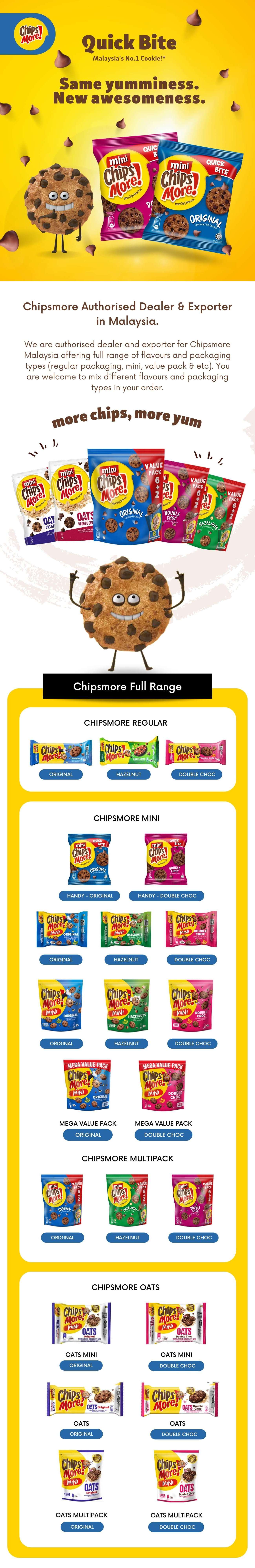 Competitive Prices Full Range Halal Chips More Chocolate Chips Cookies Biscuit Crisp and Crunchy Double Chocolate Cookies