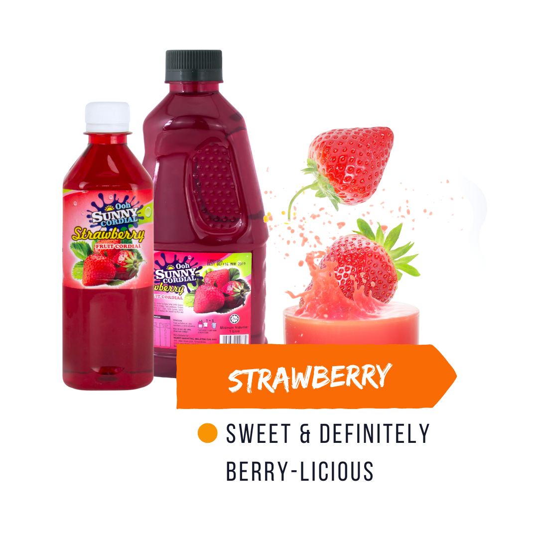 Ooh Sunny Cordial Concentrate Real Strawberry Fruit Juice