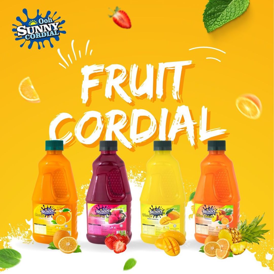 Ooh Sunny Cordial premium grade Real Orange content concentrated Fruit Juice