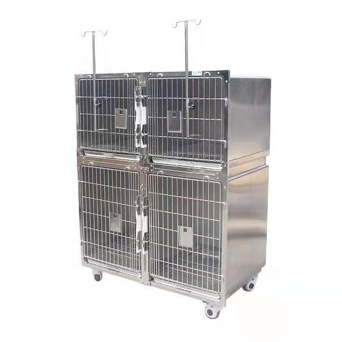 China stainless steel veterinary medical hospital pet clinic animal cage