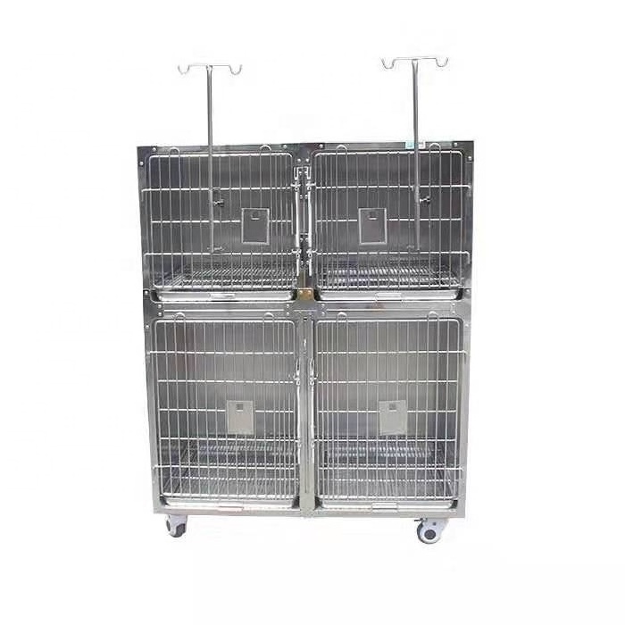 China stainless steel veterinary medical hospital pet clinic animal cage