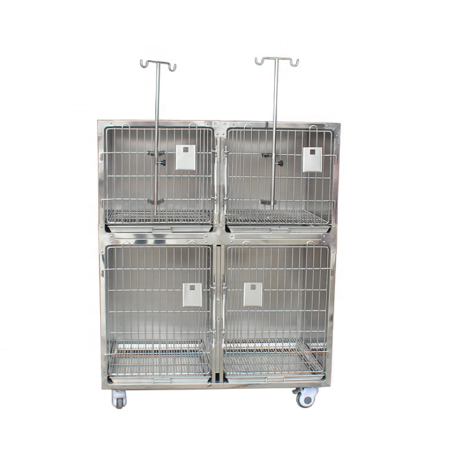 China stainless steel veterinary medical hospital pet clinic animal cage