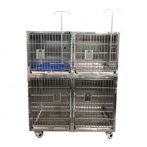 China stainless steel veterinary medical hospital pet clinic animal cage