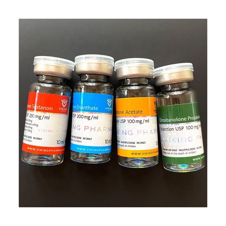 Custom logo private bottle packaging hormones packing vial labels 10ml SUST injection steriode pharmaceuticals label