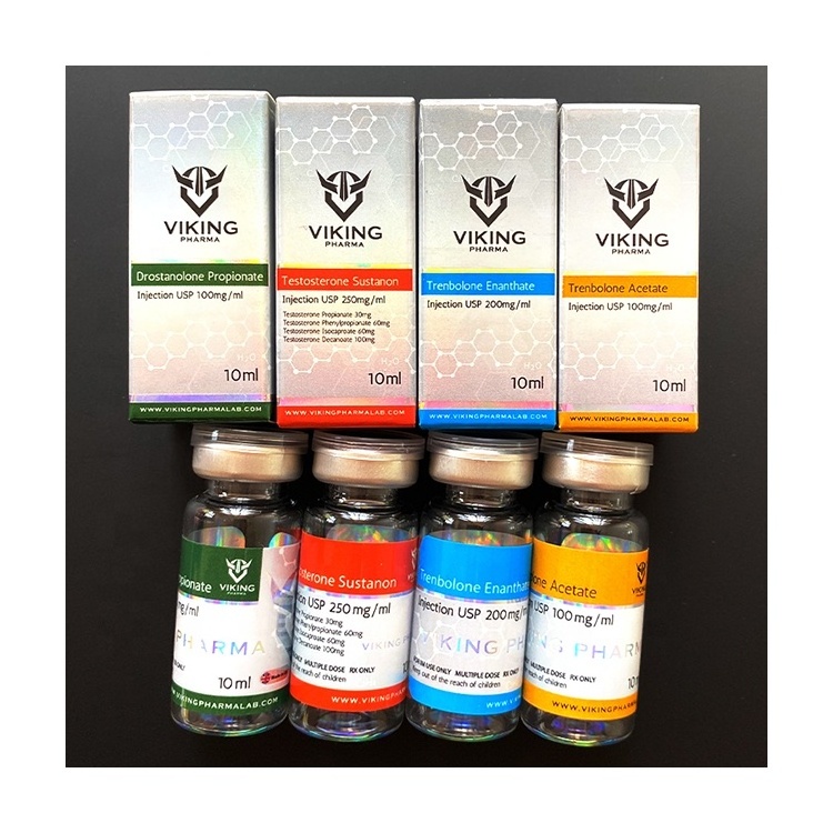 Custom logo private bottle packaging hormones packing vial labels 10ml SUST injection steriode pharmaceuticals label