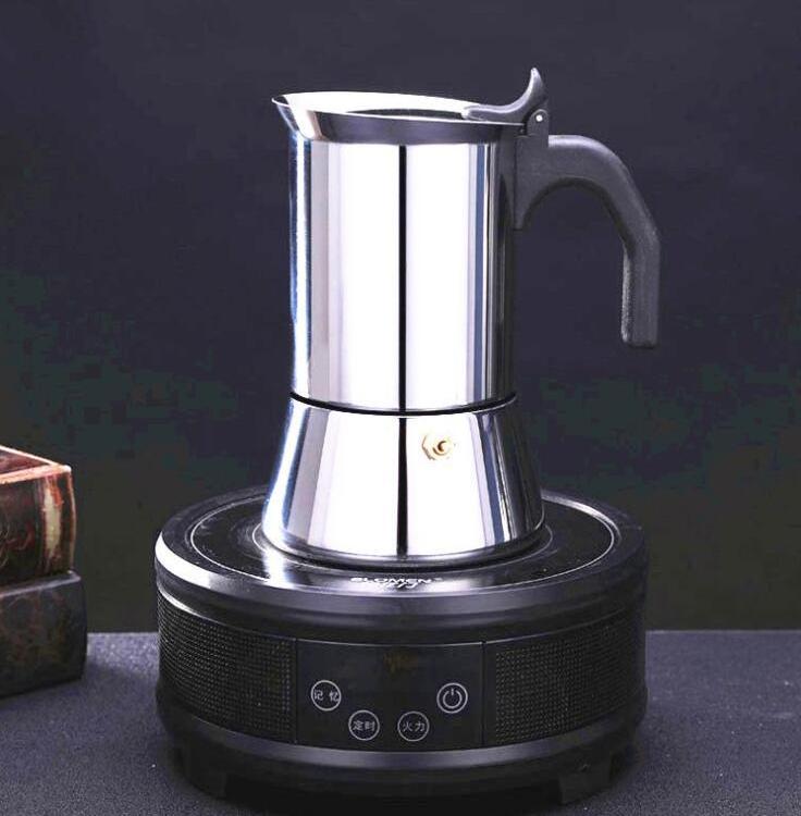 Professional Moka Pot Stainless Steel / 4 Cup And 6 Cup Coffee Moka Pot