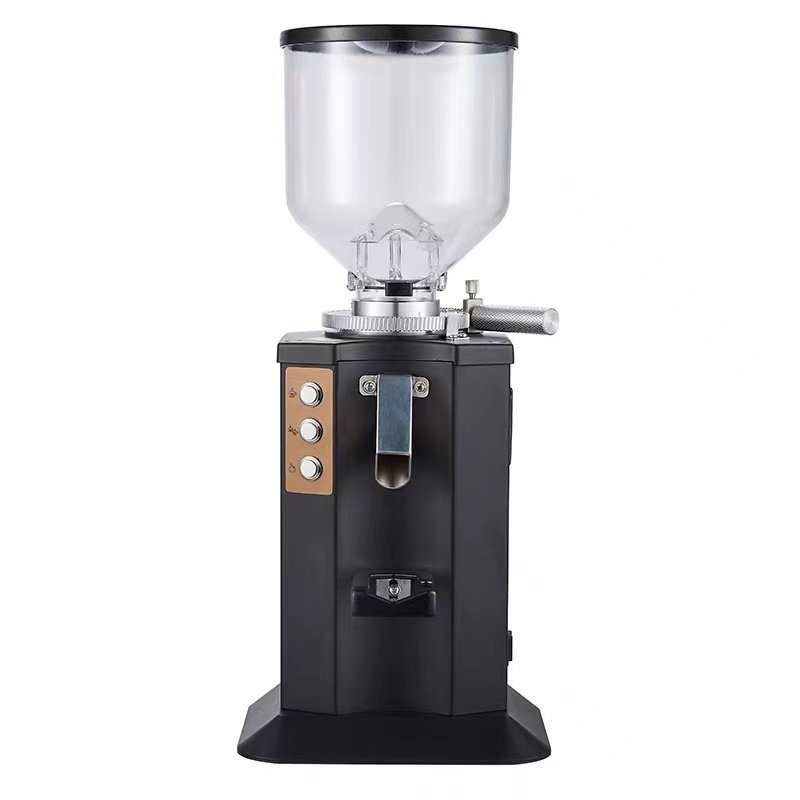 74mm Stainless Steel Flat Burr Coffee Grinder Industrial / Tea Leaves Grinder