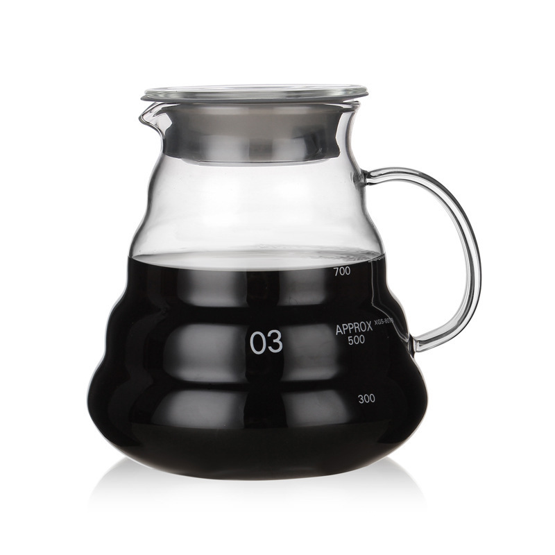 Wholesale 350ml, 600ml, 800ml Glass Coffee Server / Pour Over Coffee Pot