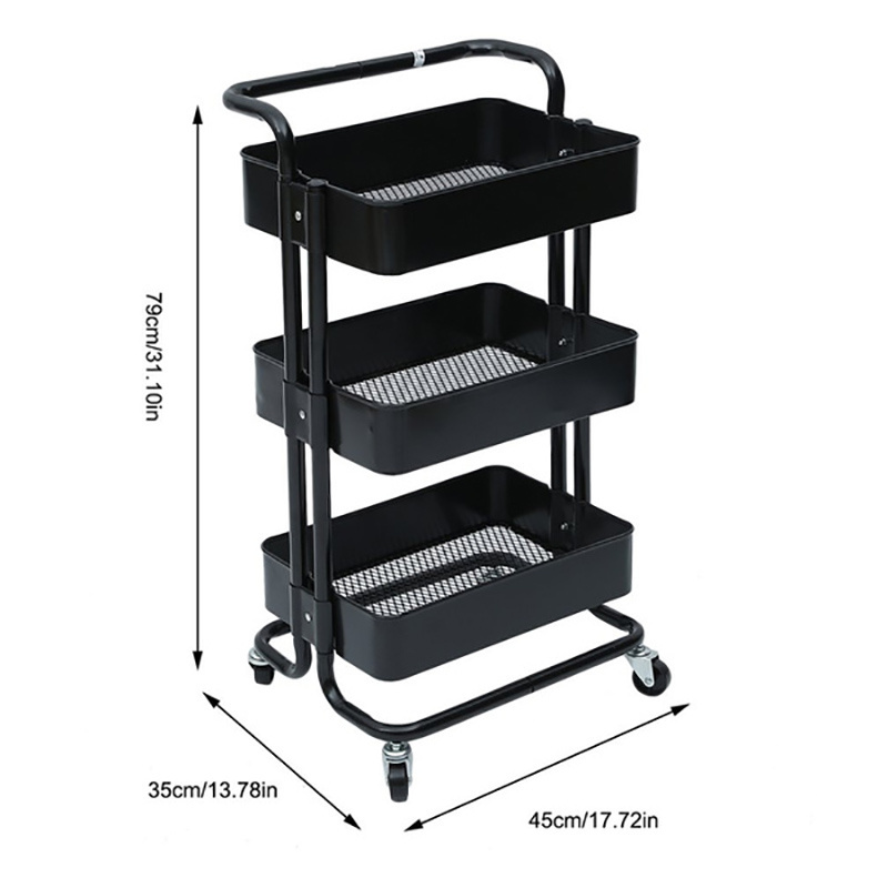 Household Office Salon Metal Rolling Heavy Duty Mobile Storage Organizer Craft Cart dolly trolley cart Utility Cart