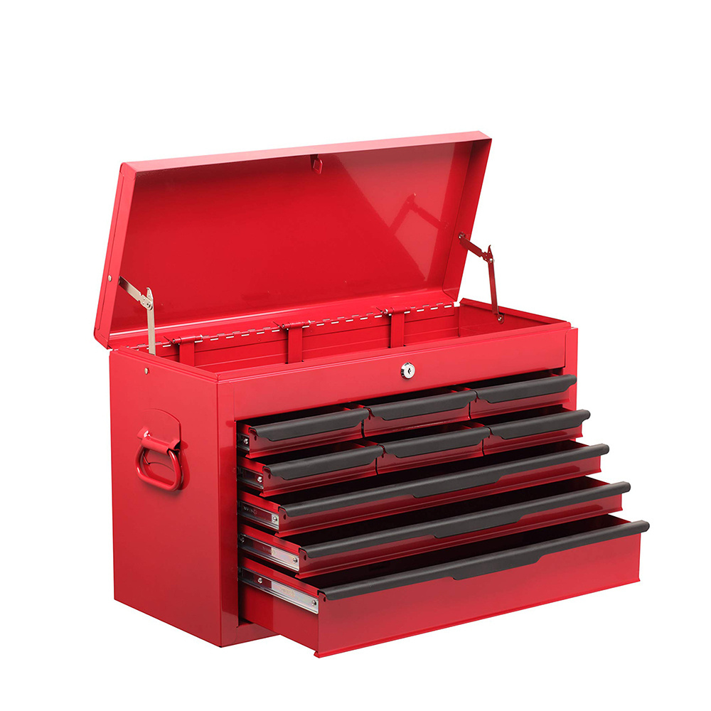 Factory Direct Supply Red 9-DRAWER HEAVY DUTY TOOL CHEST WITH BALL BEARING DRAWER SLIDES