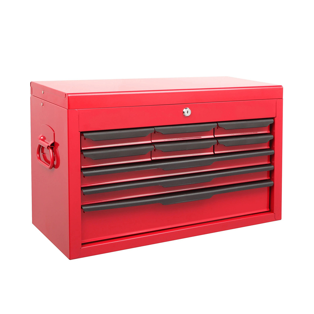 Factory Direct Supply Red 9-DRAWER HEAVY DUTY TOOL CHEST WITH BALL BEARING DRAWER SLIDES