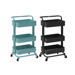 Household Office Salon Metal Rolling Heavy Duty Mobile Storage Organizer Craft Cart dolly trolley cart Utility Cart